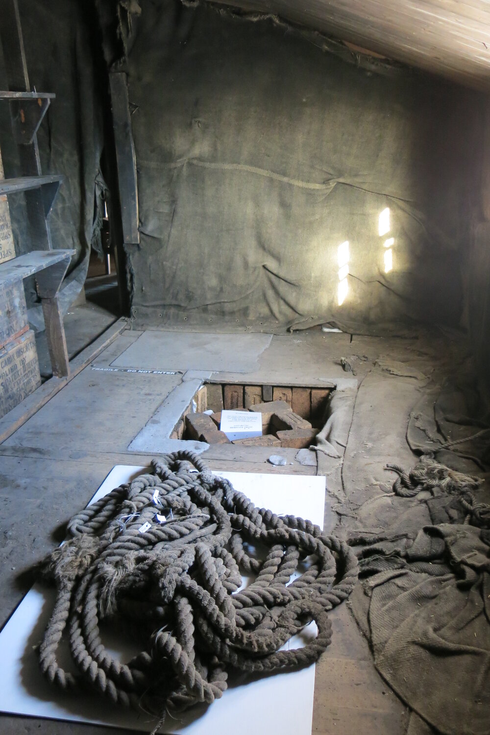 2013-14 Location image, artefacts in the Physical Laboratory, Scott's 'Discovery' hut, Hut Point (007)