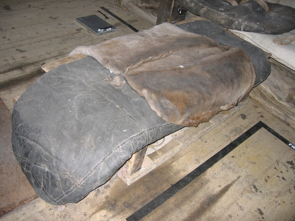 2005-06 Sleeping bag inside Shackleton's 'Nimrod' hut, Cape Royds (001)