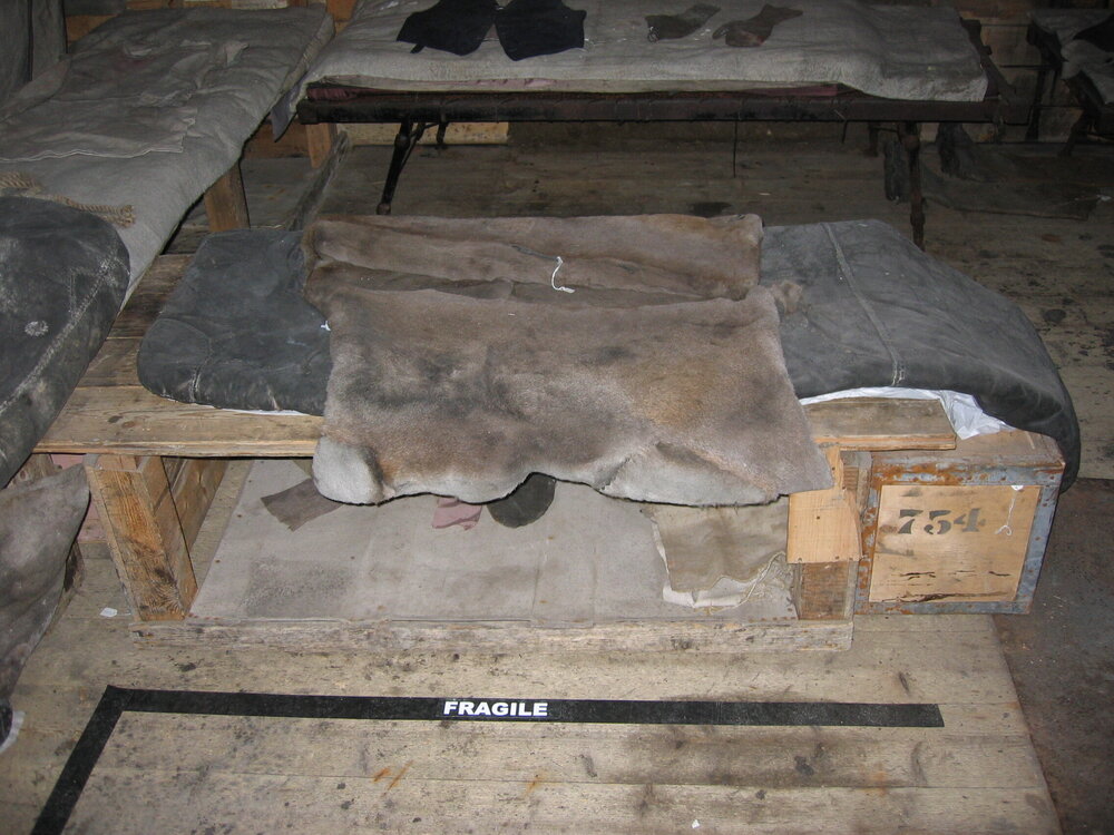 2005-06 Sleeping bag inside Shackleton's 'Nimrod' hut, Cape Royds (003)