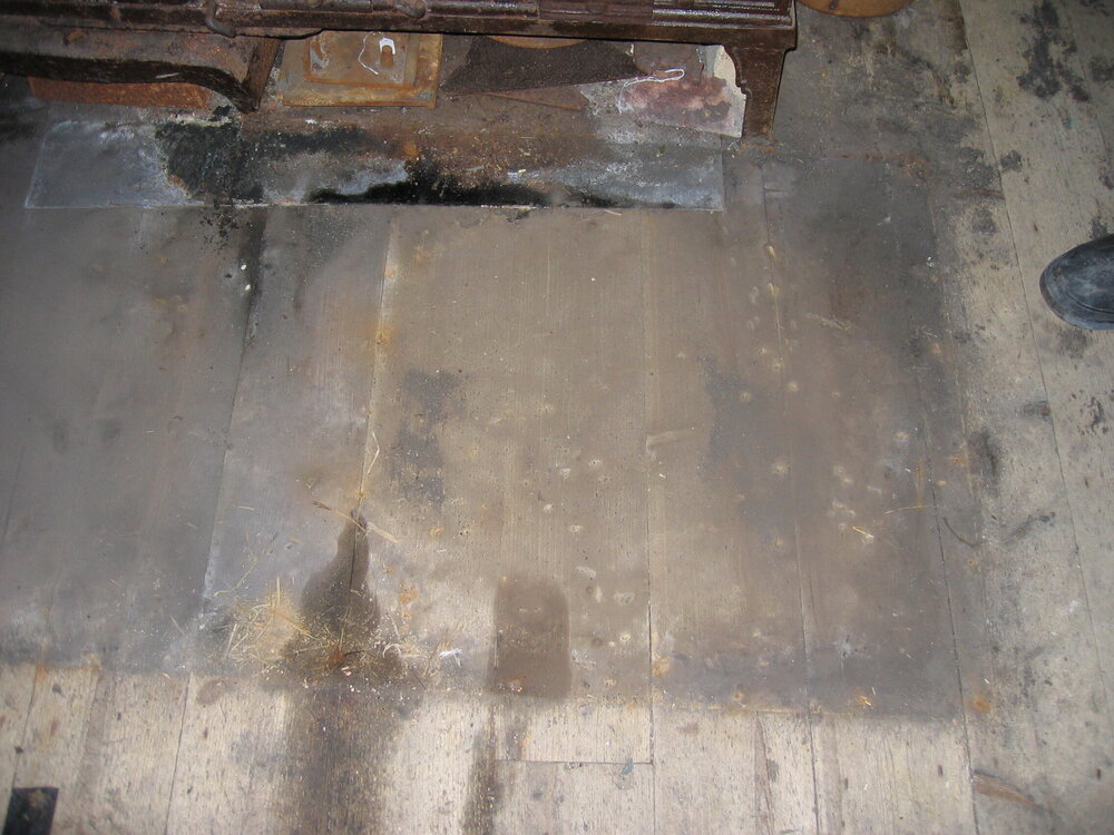 2005-06 Removed metal floor panels surrounding Mrs Sam Stove, Cape Royds (004)