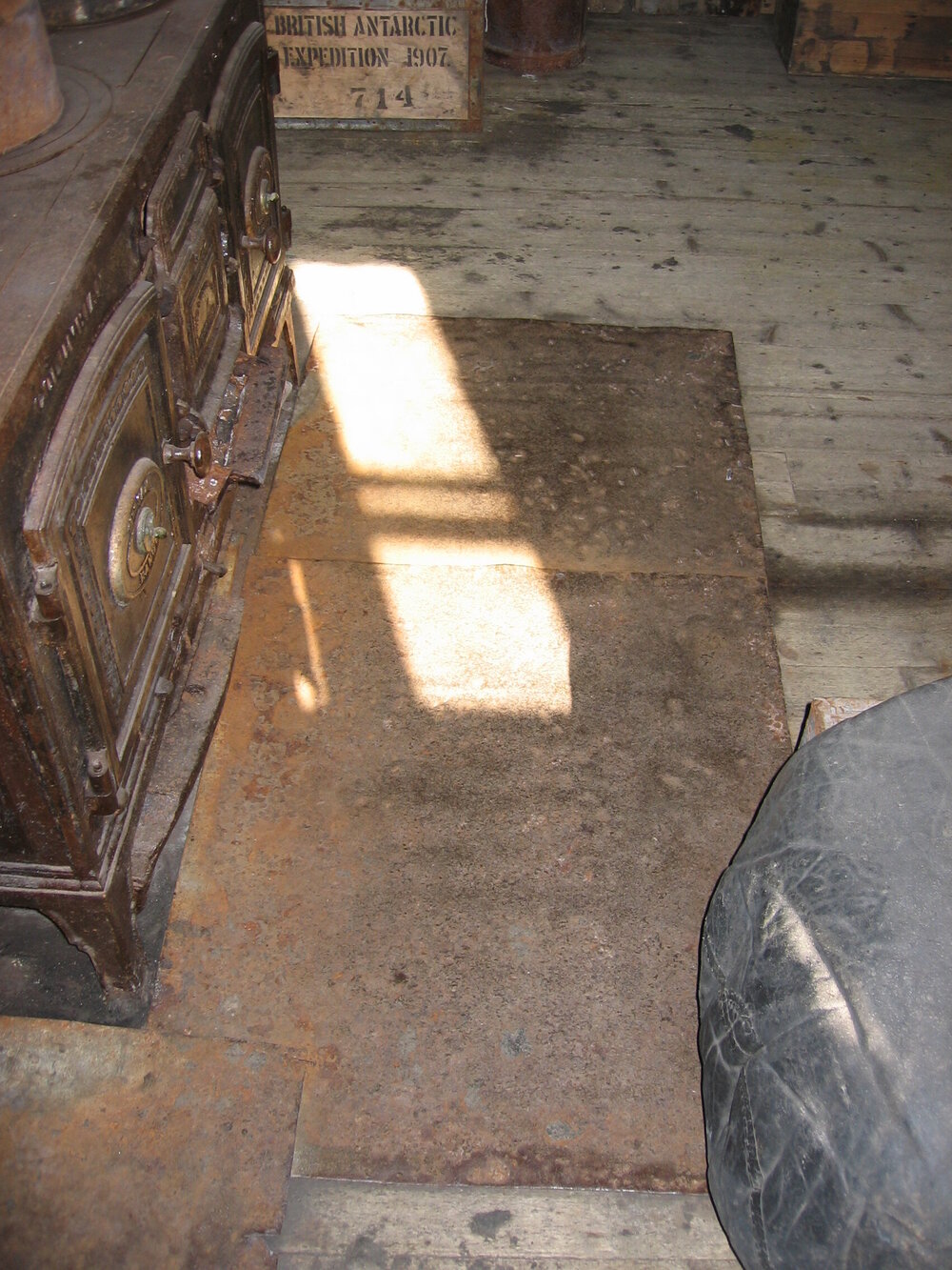 2005-06 Metal floor panels surrounding Mrs Sam Stove, Cape Royds