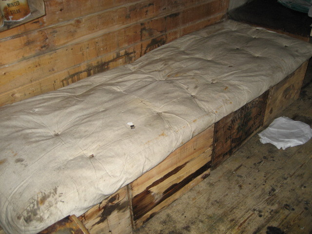 2006 Wooden boxes inside Shackleton's 'Nimrod' hut, Cape Royds 