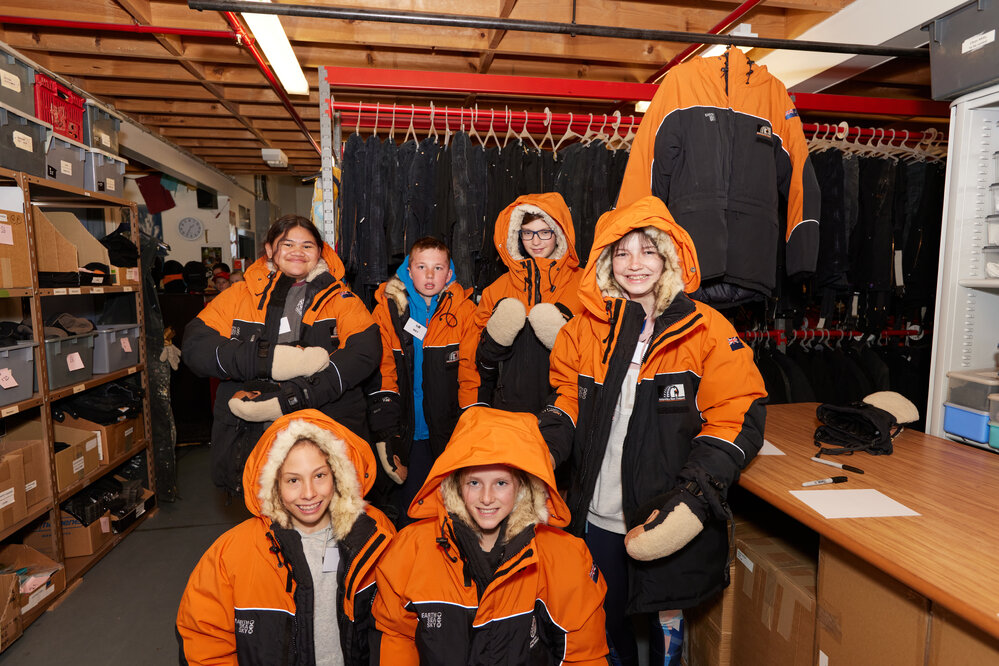 2022 Young Inspiring Explorers visit the Antarctica New Zealand clothing warehouse (017)