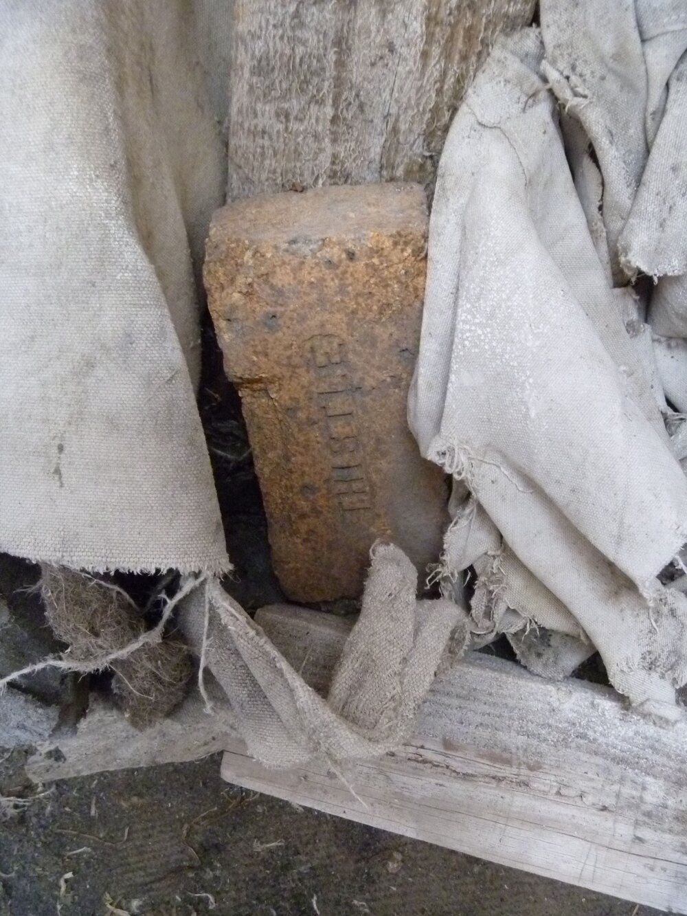 2010-11 'Thistle' firebrick inside the Magnetic hut, Cape Evans