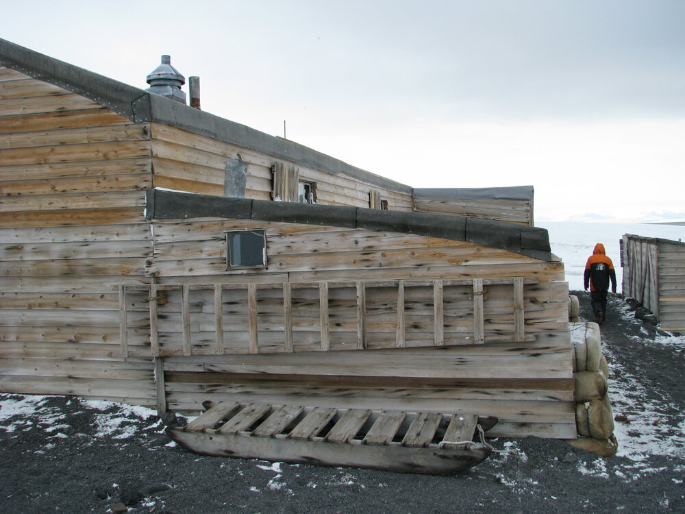 2010-11 Ladders hung on the East wall of Scott's 'Terra Nova' hut