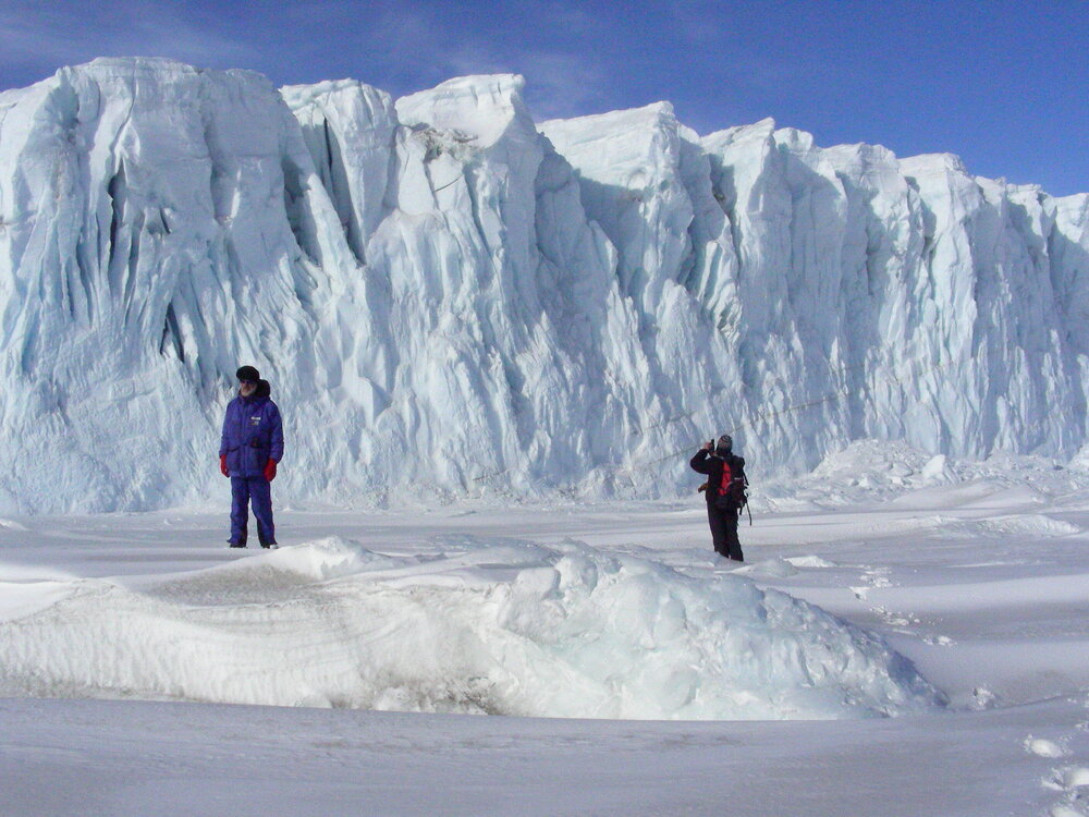 Neville Ritchie and Matthew Brown at Barne Glacier