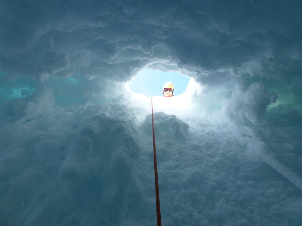 2012 View from inside glacier ice cave