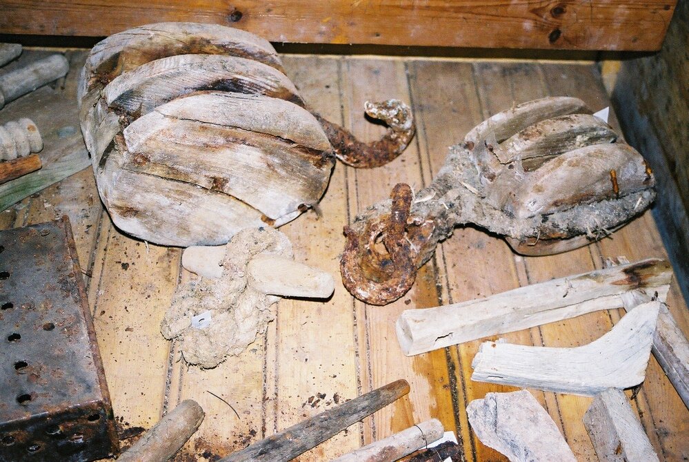 Snatch blocks from the 'Southern Cross'