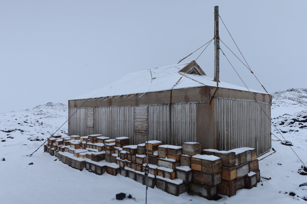 2022-23 South wall box stack, Cape Royds