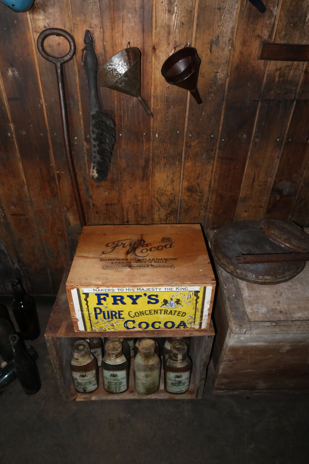 2022-23 Fry's cocoa tins, Galley, Scott's 'Terra Nova' hut, Cape Evans