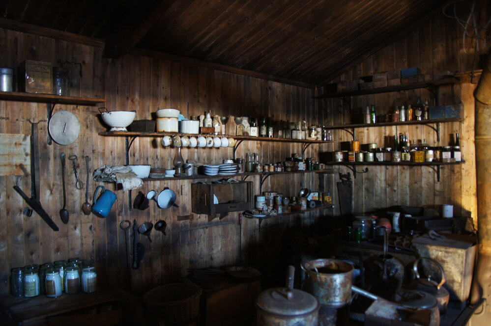 Galley in Scott's 'Terra Nova' hut