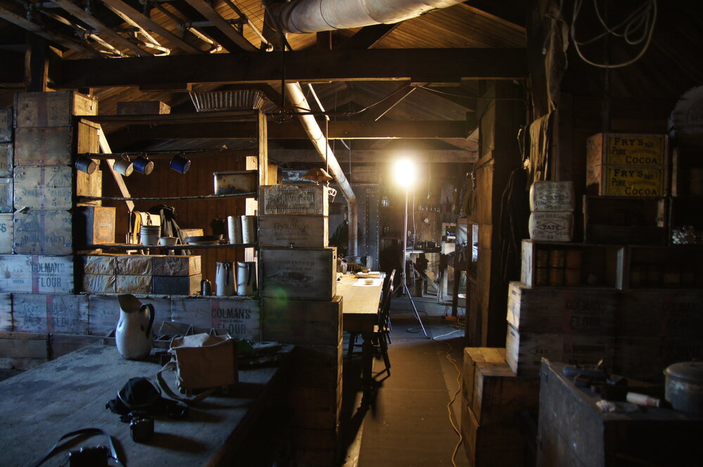 Lighting up Scott's 'Terra Nova' hut
