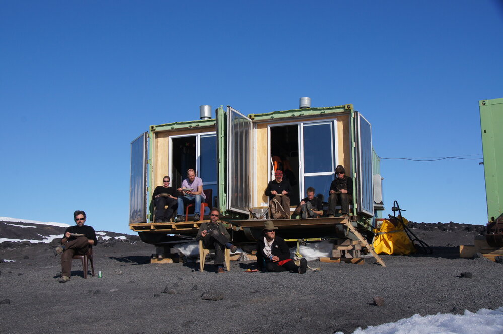 Part of the 2011-12 crew at Cape Evans camp (001)