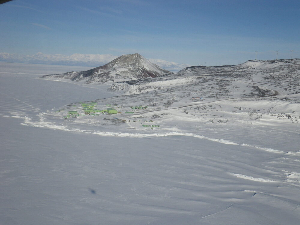 Aerial view of Scott Base