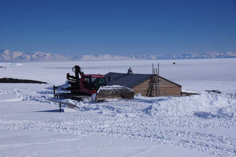 Snow clearing at Cape Evans (010)