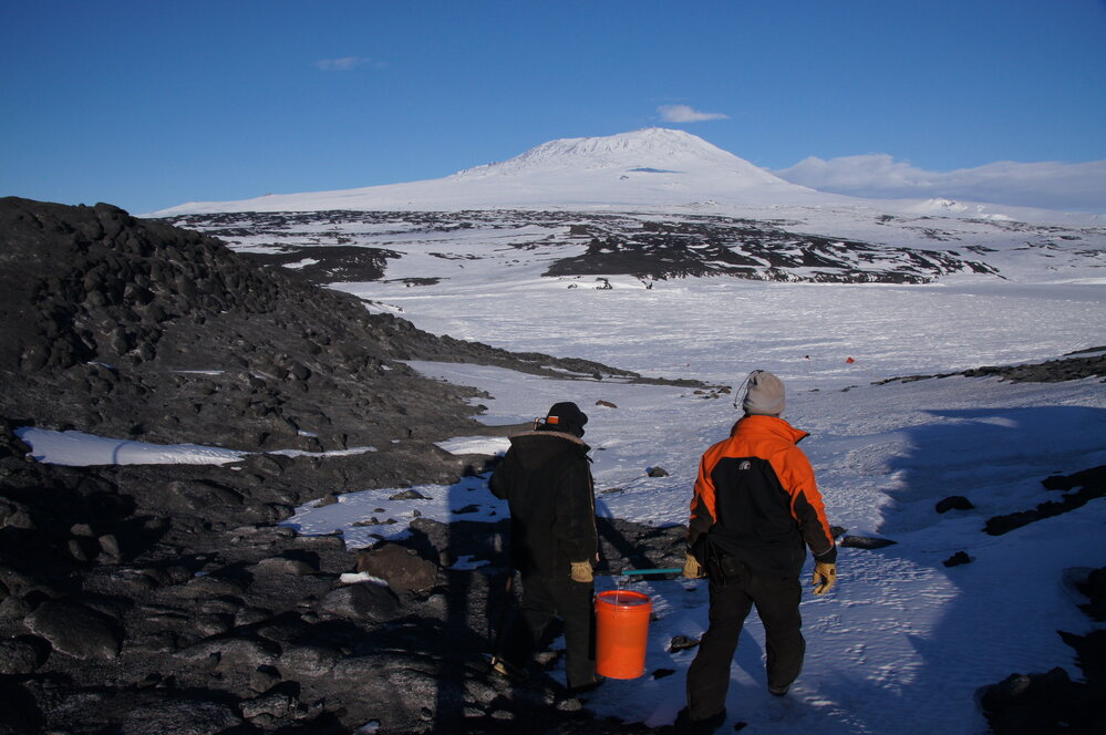 Collecting snow for melting