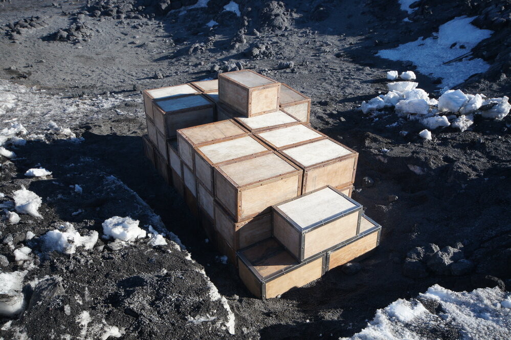 Provision boxes at Cape Royds (002)