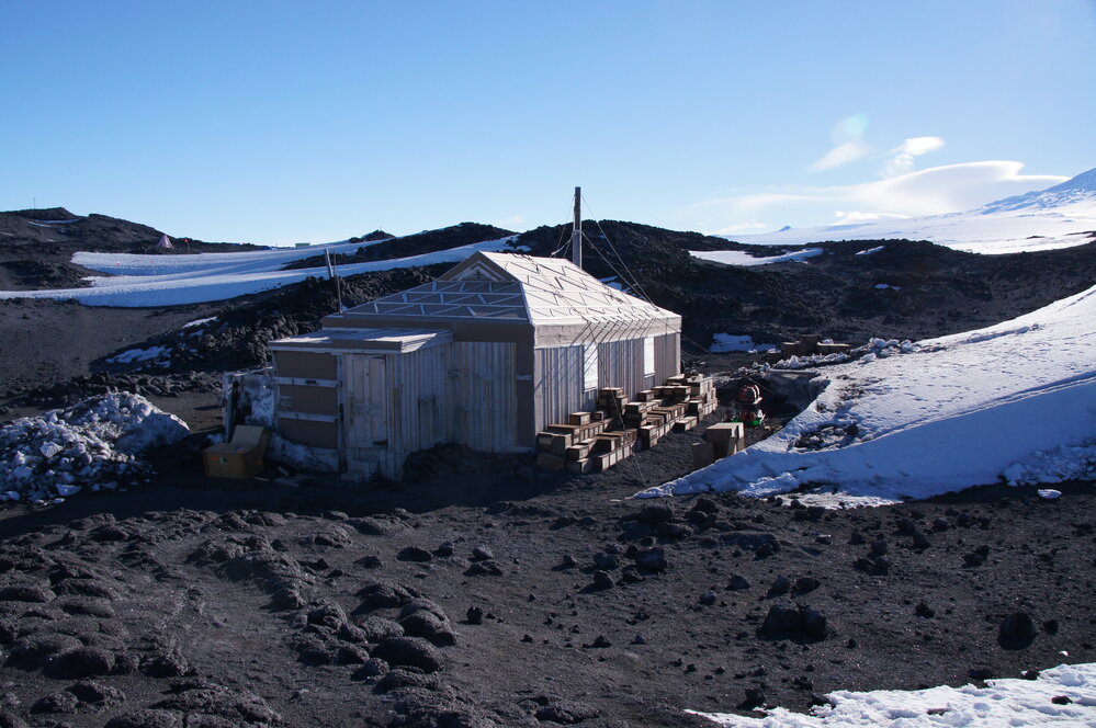Southwest elevation, Shackleton's 'Nimrod' hut 