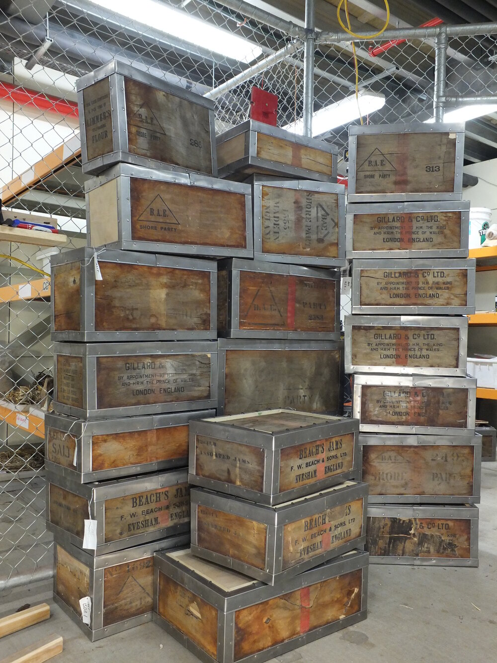 Repaired boxes prepared to return to temporary storage (001)