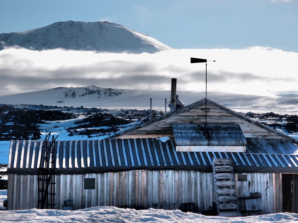 West wall and stables, Scott's 'Terra Nova' hut