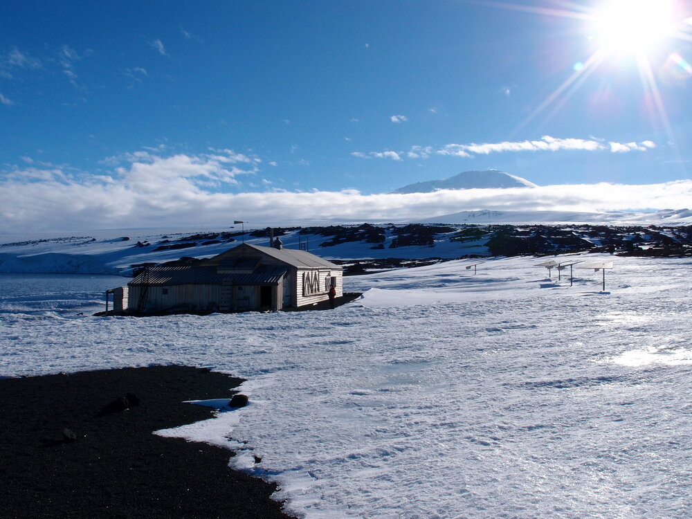 West and south elevations, Scott's 'Terra Nova' hut