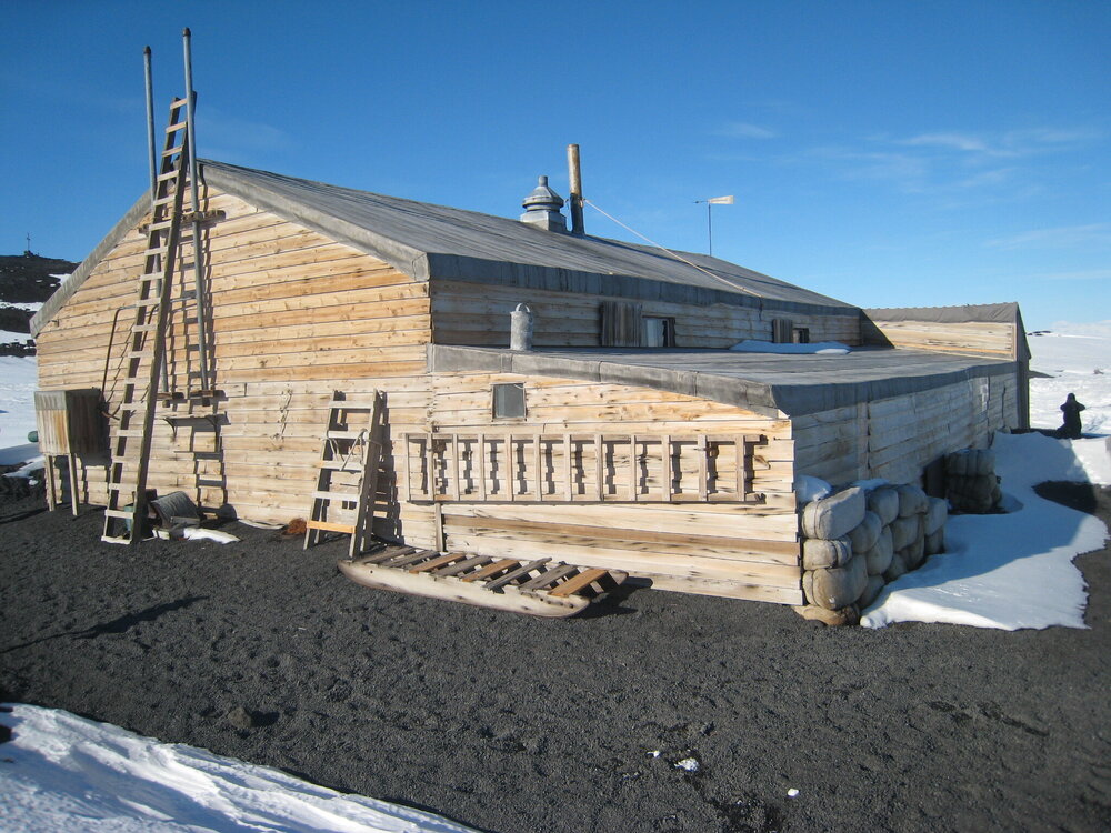 Scott's 'Terra Nova' hut, east and north elevation