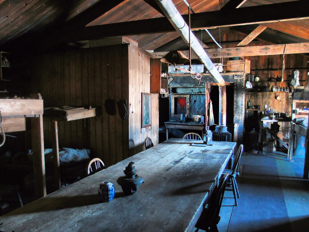 Wardroom in Scott's 'Terra Nova' hut 