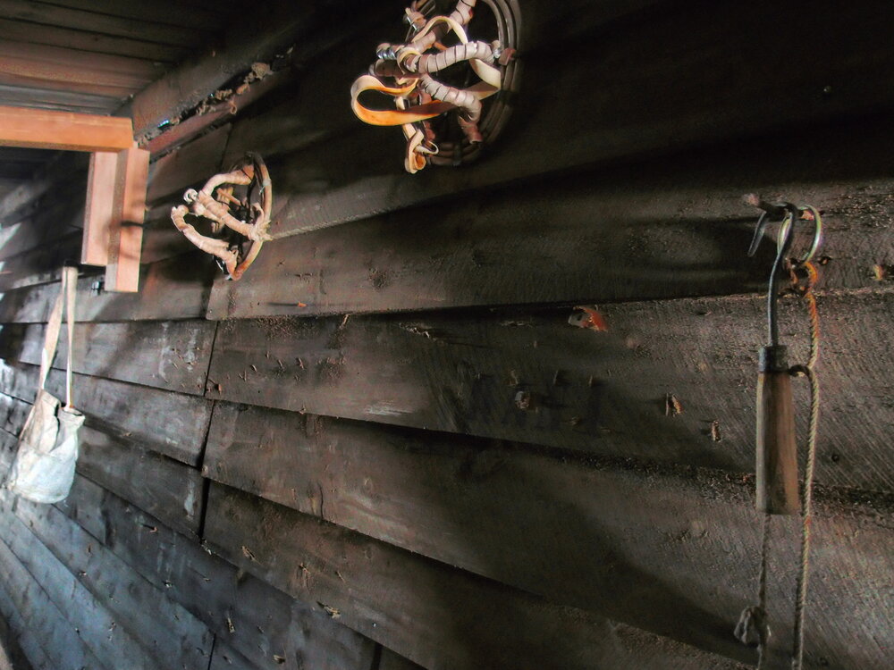 Pony shoes on stables wall, Scott's 'Terra Nova' hut 