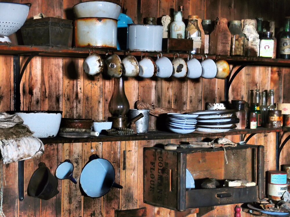 Galley shelves, Scott's 'Terra Nova' hut 