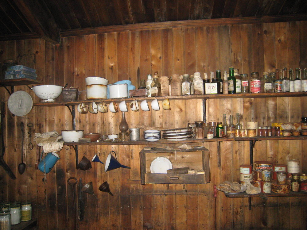 Galley shelves, Scott's 'Terra Nova' hut (001)