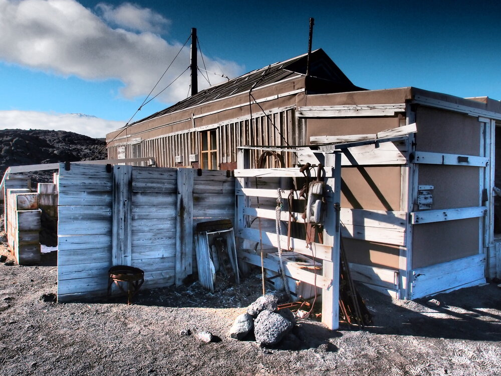 Latrine area outside Shackleton's 'Nimrod' hut