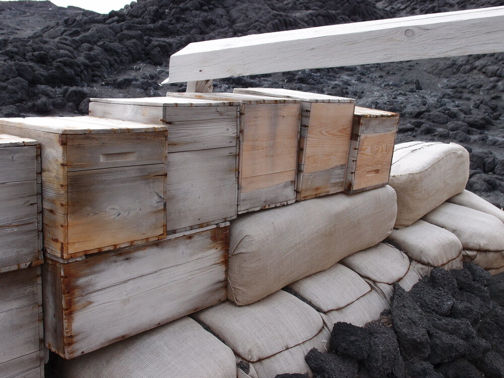 Fodder bales and boxes, Shackleton's 'Nimrod' hut