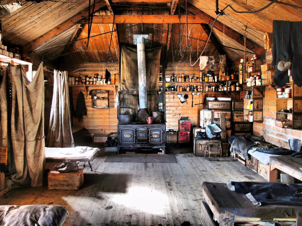 Interior of Shackleton's 'Nimrod' hut