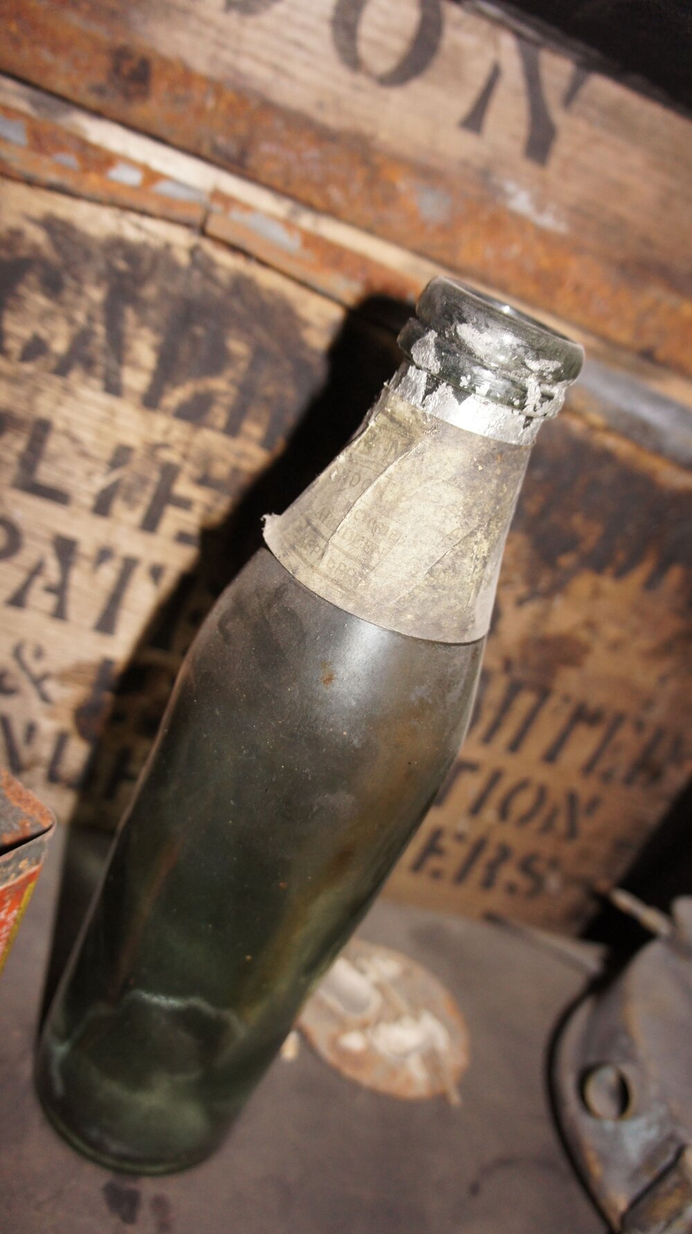 Bottle on shelf, Scott's 'Discovery' hut 