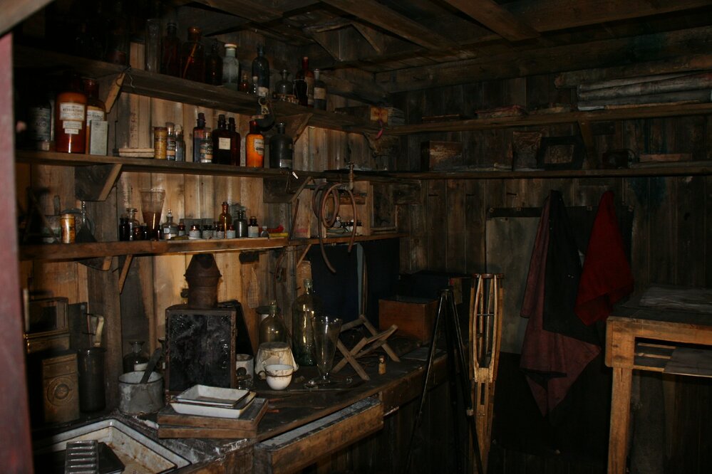 2010-11 Darkroom inside Scott's 'Terra Nova' hut, Cape Evans