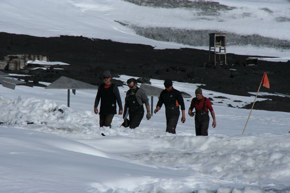 2010-11 Al Fastier, Gord Macdonald, John Taylor, and Jaime Ward at Cape Evans