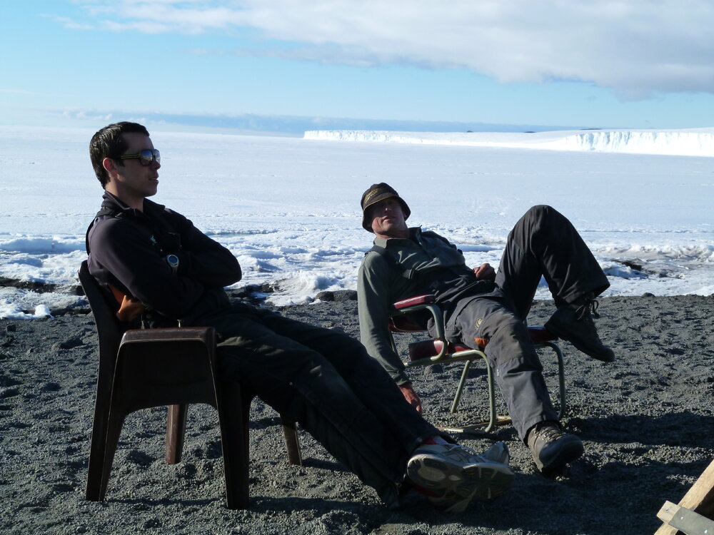 2010-11 Jamie Clarke and John Taylor at the Cape Evans field camp