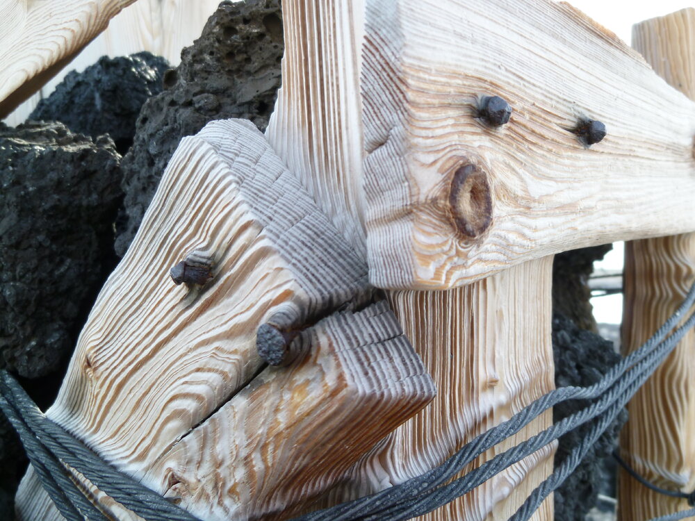 2010-11 Detail of the base of the Wind Vane Hill cross