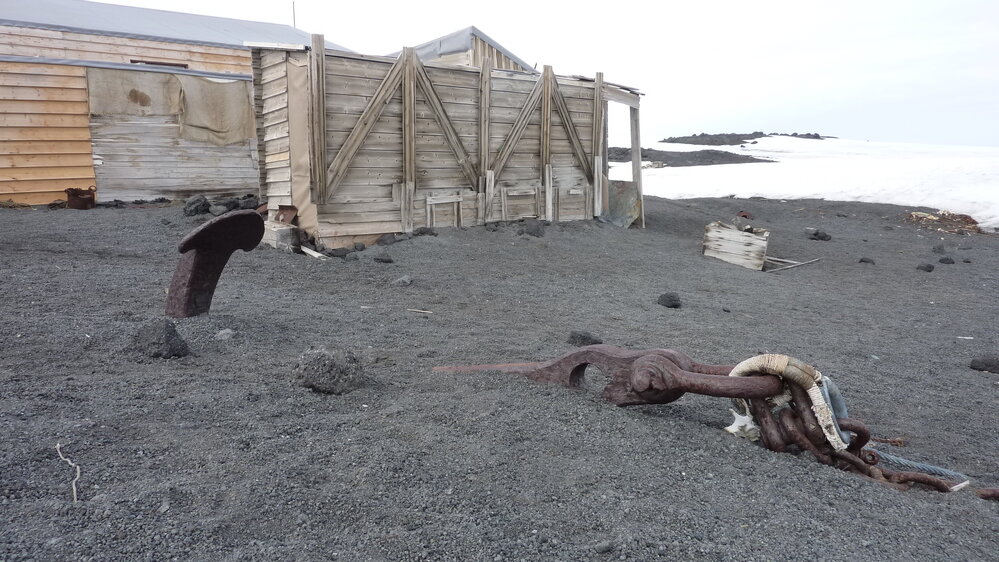 2010-11 Latrine and 'Aurora' Anchor at Cape Evans