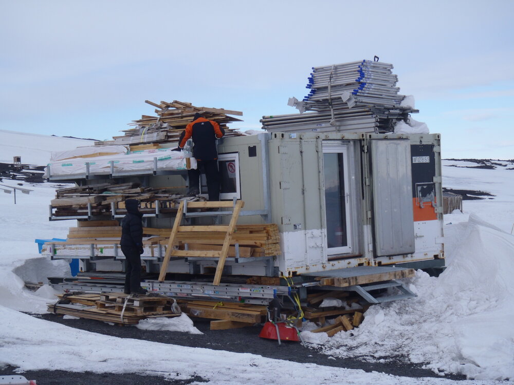 2010-11 AHT Timber supplies stored at Cape Evans