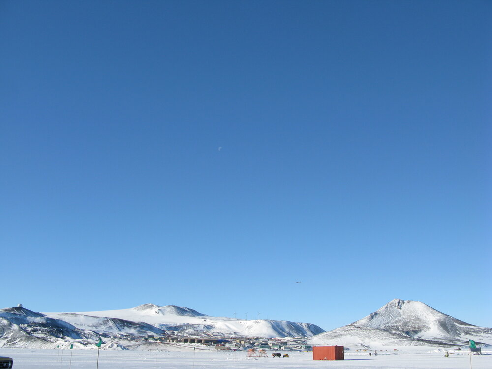 2010-11 Plane flying over McMurdo Station