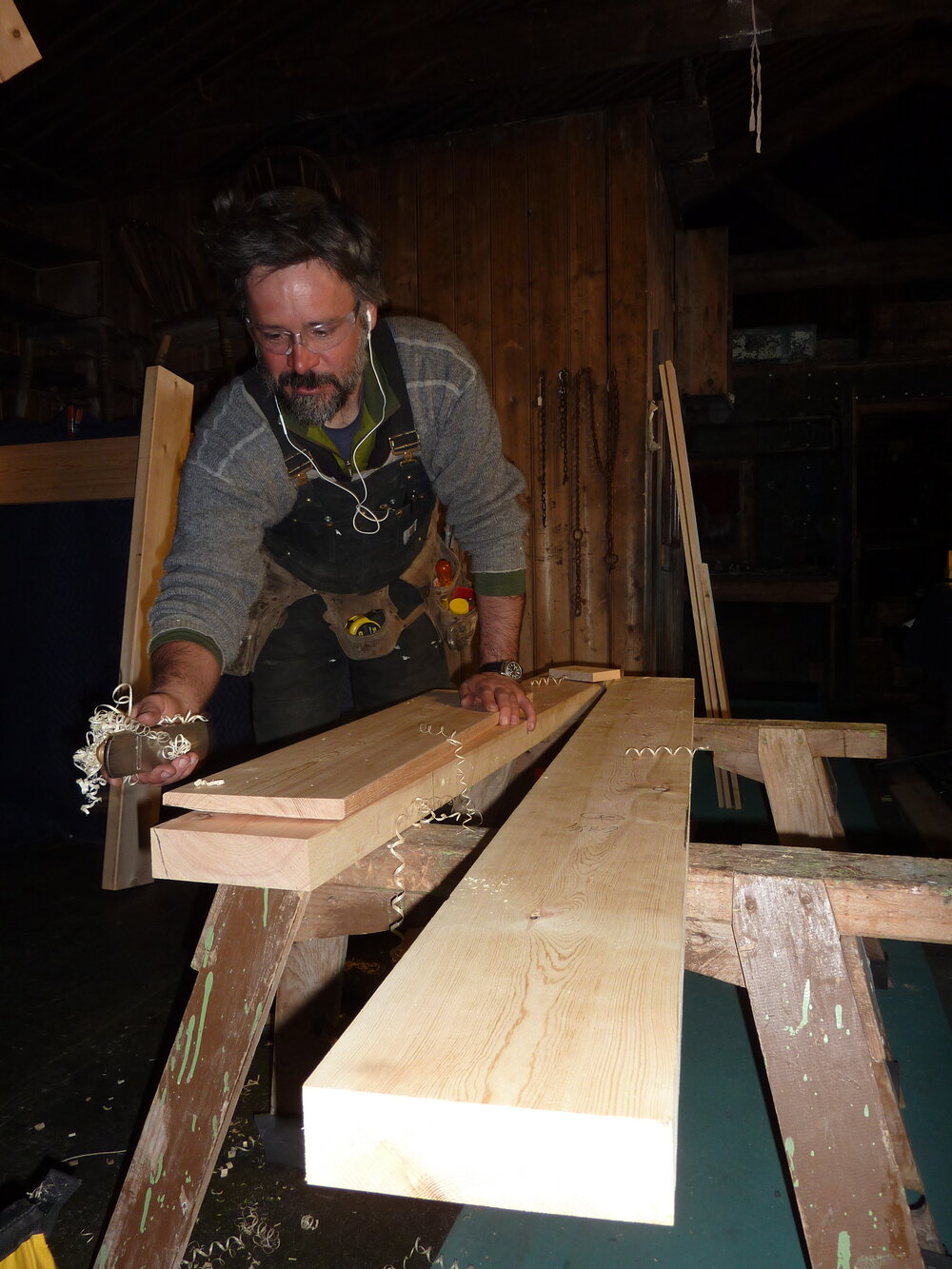 2010-11 Gord Macdonald working inside Scott's 'Terra Nova' hut