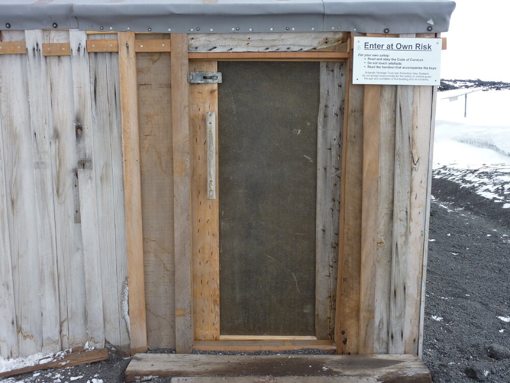 2010-11 Main door of Scott's 'Terra Nova' hut, Cape Evans