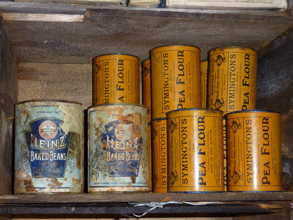 2010-11 Heinz baked bean and Symington's pea flour cans, Cape Evans
