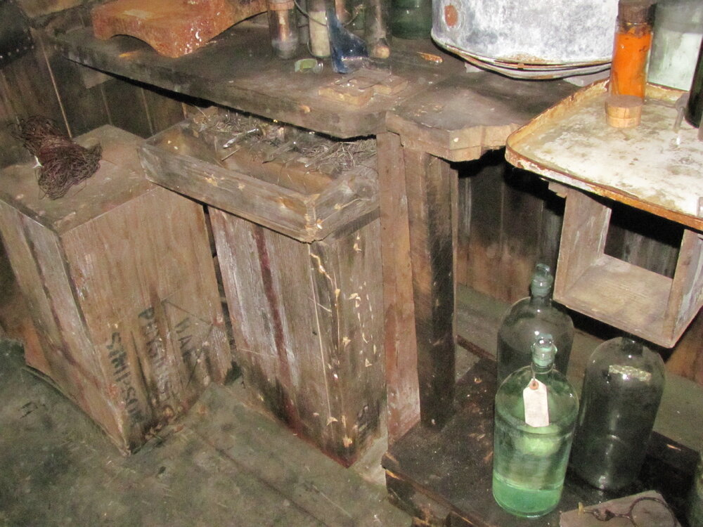 2010-11 Artefacts in the Physical Laboratory inside Scott's 'Terra Nova' hut