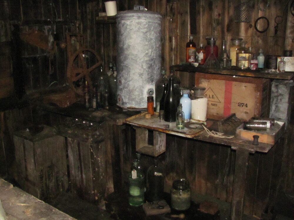2010-11 Artefacts in the Physical Laboratory inside Scott's 'Terra Nova' hut