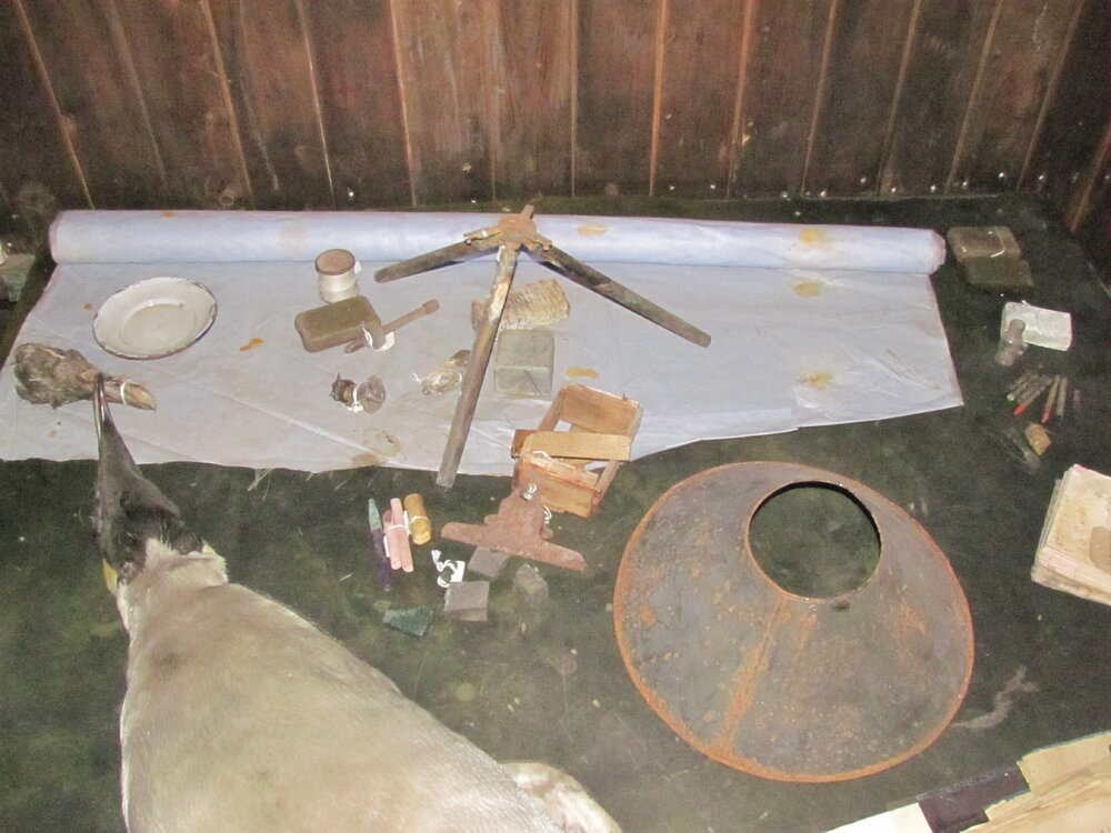 2010-11 Artefacts on the chart table inside Scott's 'Terra Nova' hut (004)