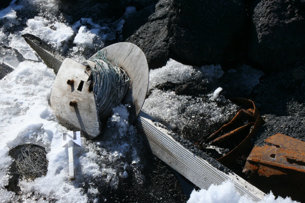 2010-11 Artefacts in situ in the Stone hut, Cape Evans (010)