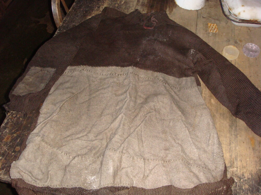 2010-11 Repaired knitwear inside Scott's 'Terra Nova' hut (001)