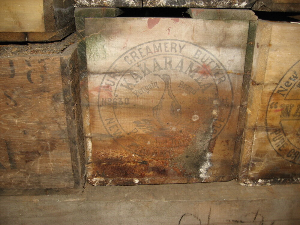 2010-11 Detail of butter box in the stables, Cape Evans (009)